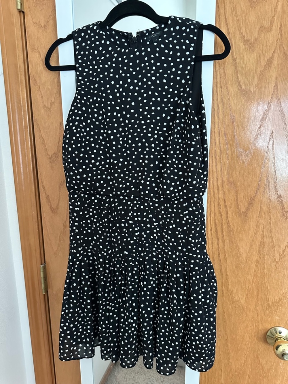 Ann Taylor Black and White Polka Dot Dress